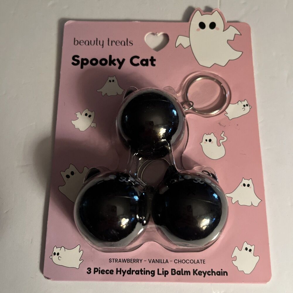 Beauty TREATS PURRFECT LIP BALM KEYCHAIN MOISTURIZING CAT SHAPED LIP BALM
